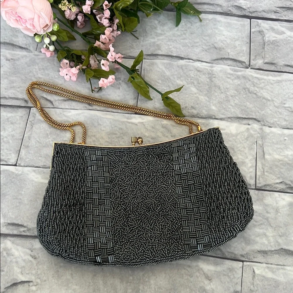 VINTAGE WALBORG hand beaded mini bag